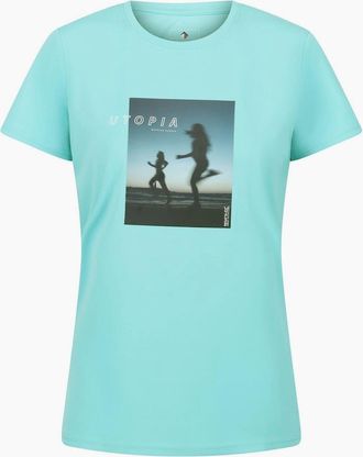 Regatta Womens Cassette Photo Graphic Crew Neck Short Sleeve T-Shirt - Blue - Size: 12