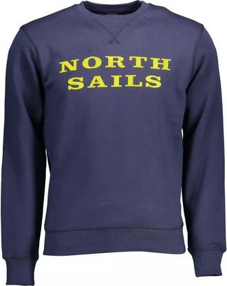 North Sails Mens Crew Neck Sweatshirt Classic Logo - Purple Cotton - Size X-Large