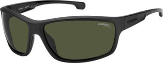 Carrera Mat Zwart/Groen Zonnebril - Heren - Zonnebrillen - Zwart - 68 MM - Accessoires