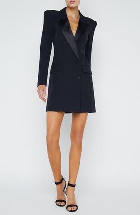 L'agence Marlee Long Sleeve Mini Blazer Dress in Black at Nordstrom Rack, Size 0