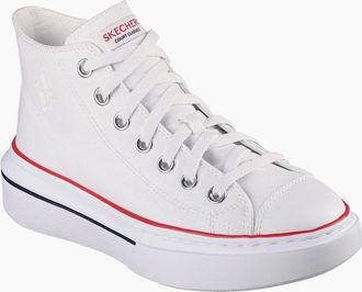 Skechers Womens Womens Mid Top Lace Up W Air Cooled Low Top Trainers - White - Size: 5.5