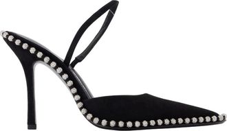 Alexander Wang Zwarte leren slingback hakken - Dames - Muiltjes - Zwart - 35 EU - Leer - Schoenen