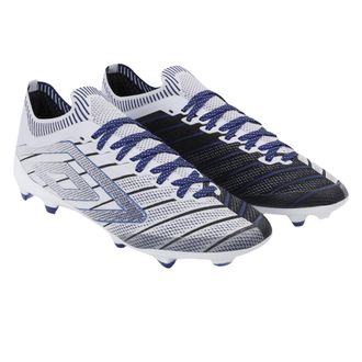 Umbro Heren Velocita Elixir Pro Stevige Grond Voetbalschoenen (Wit/Zwart/Royaalblauw)