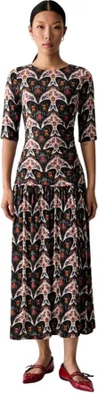Farm Rio Flared Knit Midi Dress - Dames - Casual kleedjes - Veelkleurig - S - Kleedjes