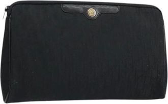 Dior Pre-owned Vintage Trotter Canvas Clutch - - Pre-owned - Donna - Nero - ONE SIZE