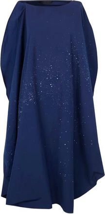 Maria Calderara Cotton Polyester Hand Punched Hand Painted Volume Dres