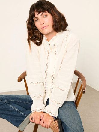 Fat Face FatFace Pia Ivory Petite Blouse