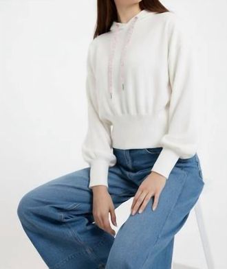 Brodie Hilary Hoodie In Organic White