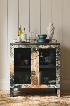 Anthropologie Hale Canvas Bar Cabinet