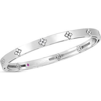 Roberto Coin Verona Bangle Bracelet in D0.15 18Kwg at Nordstrom, Size 7