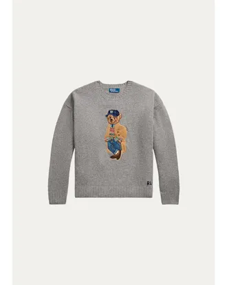 Polo Ralph Lauren Mens Wool-Blend Polo Bear Sweater
