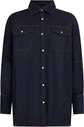 Moorer Denim Shirt - Dames - Spijkeroverhemden - Blauw - XS - Denim - Overhemden