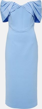 Rebecca Vallance Juliana crepe and taffeta midi dress
