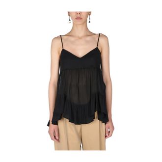 Alexander McQueen Top semitransparente - Tops - Mujer - Negro - M