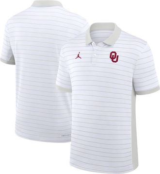 Jordan Brand Mens Jordan Brand White Oklahoma Sooners 2025 Early Season Coaches Sideline Victory Stripe Performance Polo at Nordstrom, Size Xx-Large