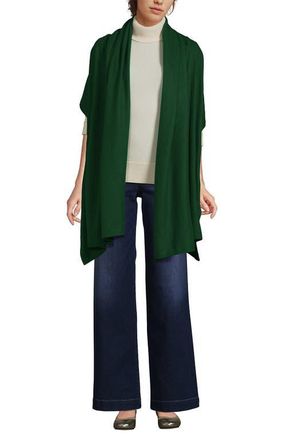 Lands End CashTouch Shawl Wrap in Light Emerald at Nordstrom
