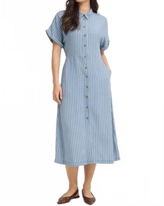 b.young Daydream Dialogue Midi Dress In Blue