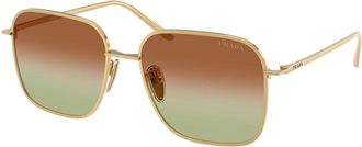 Prada PR C54SD Asian Fit 5AK70T Womens Sunglasses Gold Size 54