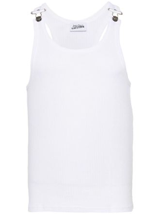 Jean Paul Gaultier Ribgebreide katoenen tanktop - Wit