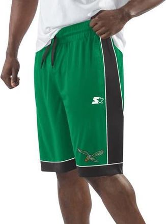 Starter Mens Starter Green Philadelphia Eagles Vintage Logo Fan Favorite Shorts at Nordstrom, Size Small