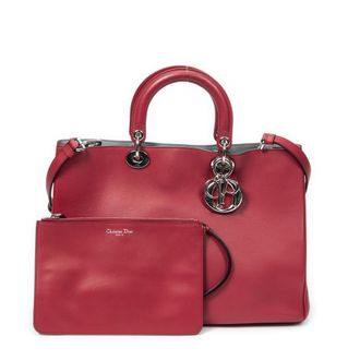 Dior Pre-owned Womens Large Soft Lady Tote Shoulder bag - Red - One Size