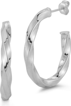 Glaze Jewelry Oval Twist Hoop Earrings in Silver at Nordstrom Rack