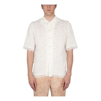 S&eacute;fr Short Sleeve Shirts, male, White, Size: M Noam Shirt
