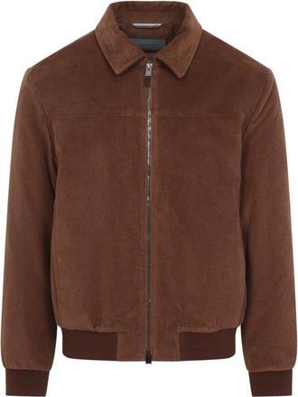 Canali Giacca Bomber in Velluto a Coste - - Jackets - Uomo - Marrone - L