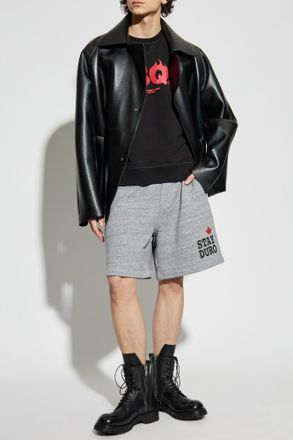 Dsquared2 Cotton Shorts, Mens, Grey