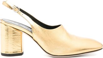 Aeyde Jamila Crackle Laminated Calf Leather Gold