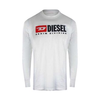 Diesel Heren Divisie Katoen T-Shirt (Wit)