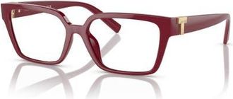 Tiffany & Co. 53mm Rectangle optical glasses in Red at Nordstrom