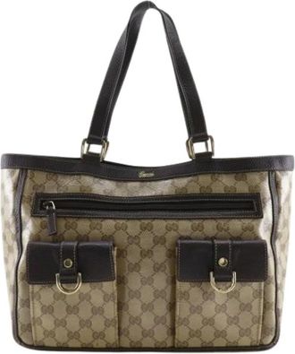 Gucci Pre-owned GG Crystal Tote - Dames - Vintage Shopper - Bruin - ONE Size - Vintage