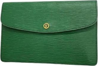 Louis Vuitton Pre-owned Clutches, female, Green, Size: ONE SIZE Pre-owned Fabric Clutch