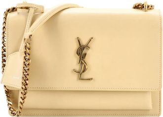 Saint Laurent Sunset Leather Medium crossbody bag - Beige