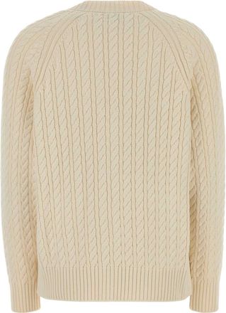 Kenzo Womens Boke Flower Cardigan Beige Cotton Wool