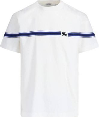 Burberry Stripe EKD Cotton T-Shirt, Size Small