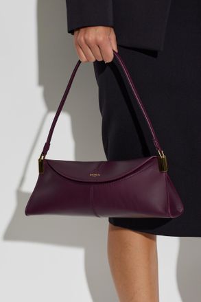 Balmain 64-83 Small Leather Bag, Womens, Purple