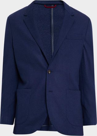 Brunello Cucinelli Mens Cashmere Jersey Patch-Pocket Blazer
