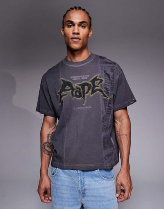 Aape By A Bathing Ape Aape by A Bathing Ape - T-shirt oversize combinata con stampa sul davanti multicolore