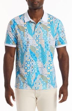 Robert Graham Ward Cotton Polo in Blue at Nordstrom Rack, Size Xx-Large