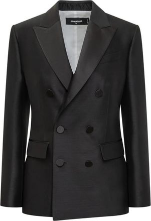 Dsquared2 Tuxedo Blazer - Dames - Blazers - Zwart - S - Leer - Jassen