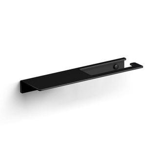 Clou Fold toiletrolhouder zonder klep met planchet mat zwart