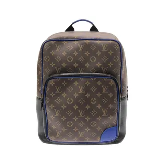 Louis Vuitton Blue Marron Coated Canvas Leather Backpack (Pre-Owned)