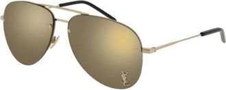 Saint Laurent Authentieke klassieke bril van premium kwaliteit - unisex - Zonnebrillen - Geel - 59 MM - Accessoires