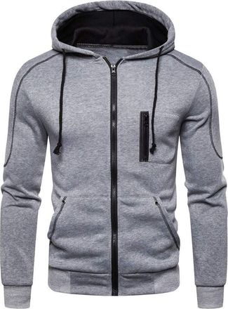 Generic Black Zip Up Hoodie | Black Hoodie Men Zip Up With Pockets Long Sleeve Hooded Jackets For Men Uk Front Pockets Zipped Hoodies For Men Uk Athletic Mens