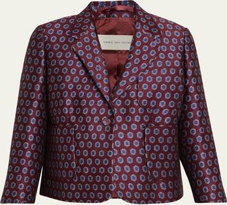 Dries Van Noten Geo Jacquard Single-Breasted Jacket
