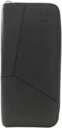 Loewe Pre-owned Wallets, female, Black, Size: ONE SIZE Pre-owned Puzzle Edge Calf Long Wallet