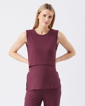 Ripe Peter Rib Nursing Tank in Maroon at Nordstrom, Size X-Small Au