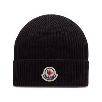 Moncler Beanies, male, Black, Size: ONE SIZE J1 091 3B00024 M1367 999 Beanie